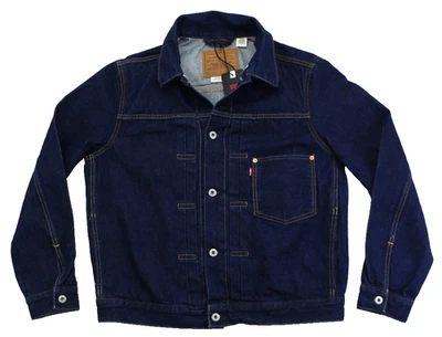 Levi's Type 1 牛仔夹克 Selvedge 卡车司机 100% 棉男式 M 码 One Premium — 第 1/4 张图片