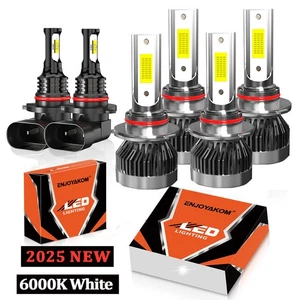 For BMW 525iT 1993 LED Headlight High/Low Beam+ Fog Light Bulbs Combo Kit 6000K - Picture 1 of 11