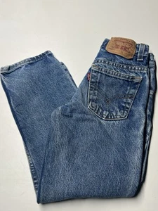 Vintage Little Levi’s 550 Denim Blue Jeans Size 7 Regular Boys Red Tab - Picture 1 of 10