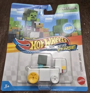 Hot Wheels 2025 Racer Verse Minecraft Chicken Jockey Blanco Verde *NUEVO* - Imagen 1 de 2