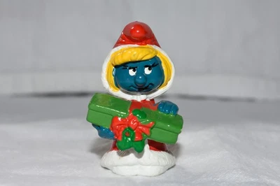 Smurfs #20153: фигурка Santa Smurfette из ПВХ (Schleich, 1981, Гонконг) - Изображение 1 из 4