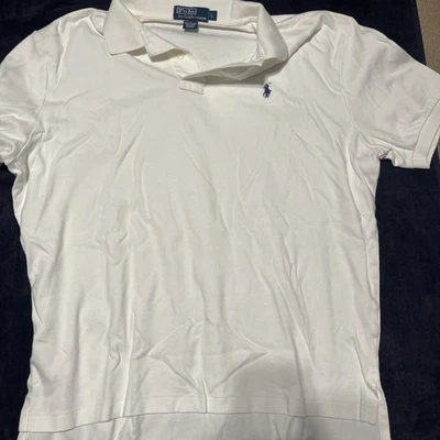 NWOT Polo by Ralph Lauren White  Polo Shirt Short Sleeve Pony Logo Cotton Sz L - Image 1 of 3