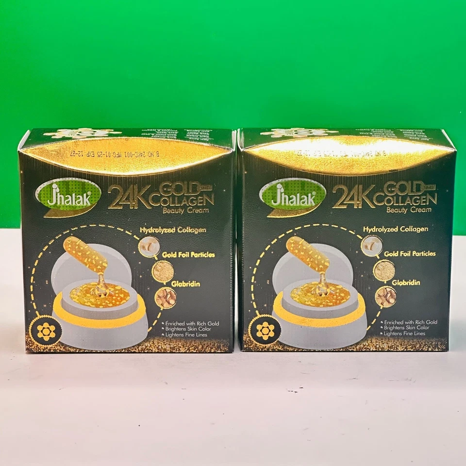 JHALAHK JHALAK 24k GOLD FACE ANTI-ACNE WHITENING COLLAGEN CREAM X1