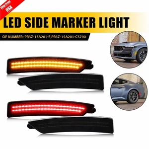 For 2024-2025 Ford Mustang GT Smoke LED Front Rear Fender Side Marker Lights Set - Bild 1 von 14