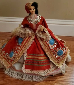Vintage Greek Folk Doll 14"with Lots Of Detail - Picture 1 of 4