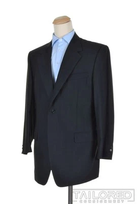 Blazer Chaqueta Abrigo Deportivo CANALI Proposta Negro Cuadros 100% Lana - EU 54 / US 44 L Foto 1 de 4