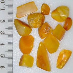 Baltic Amber polished natural loose matte gemstones bundle lot for craft 50.4ct - Picture 1 of 6