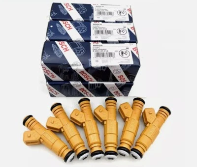 6X Genuine OEM BOSCH Fuel Injectors 0280155710 For 87-98 JEEP Cherokee 4.0 EV1 Foto 1 de 4
