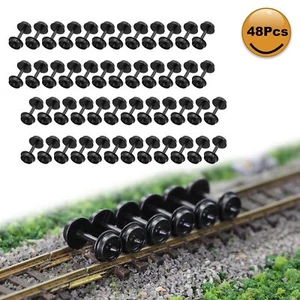 48pcs N Scale POM Plastic 33" Wheels for Model Train 1:160 Wheel HP28N - Picture 1 of 6