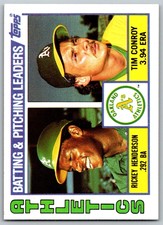 1984 Topps Rickey Henderson/Tim Conroy Oakland Athletics #156