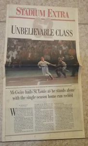 Mark McGwire St. Louis Cardinals St Louis Post Dispatch Stadium Extra insert - Picture 1 of 2