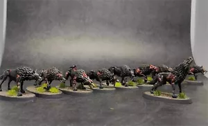 Dire Wolves Stormcast Eternals Warhammer Age of Sigmar Games Workshop dipinto - Foto 1 di 8