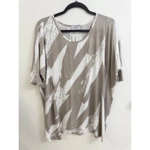 NWT ALLISON IZU Misa Top Stone Sumi Rayon Jersey M (1256) - Picture 1 of 5