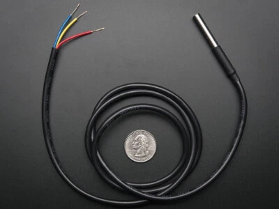 DS18B20 Waterproof Digital Thermal Probe Sensor 3.25FT 18b20 Arduino RaspberryPi - Image 1 of 2