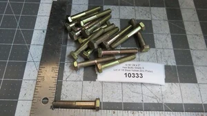 Lote de 18 pernos hexagonales de 5/16""-24 x 2"" grado 8 acero amarillo chapado en zinc - Imagen 1 de 5