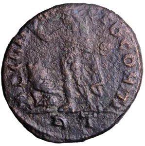 RARE WITH CAPTIVE Sol Constantine I (307/310-337). Æ Follis (20mm, 3.14g, 6h). - Picture 1 of 5