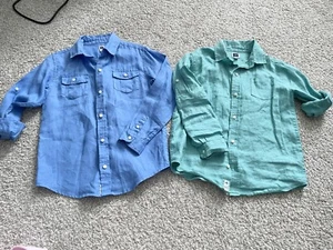 NWOT Janie And Jack Boys Linen Shirts Size 8 - Picture 1 of 1