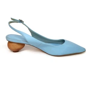 Zapatos de tacón de pelota con cordones Sphere para mujer talla 7 punta en punta azul bebé de ASOS DESIGN - Imagen 1 de 11