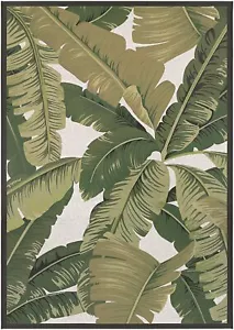Couristan Dolce Palm Lily Indoor/Outdoor Area Rug, 4' x 5'10", Hunter Green-I... - Picture 1 of 9