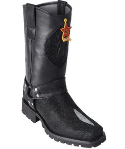 LOS ALTOS GENUINE STINGRAY MOTORCYCLE BIKER WESTERN COWBOY BOOT (EE) 551205 - Picture 1 of 12