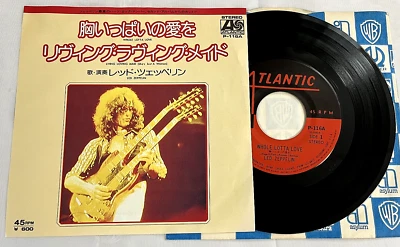 Led Zeppelin "Whole Lotta Love" Japan 7" Single Vinyl Picture Sleeve Page NEW - Image 1 of 4