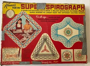 Vintage Super Spirograph 1969 Kenners No. 2400 Damaged Box Replacement Pieces W - Picture 1 of 5