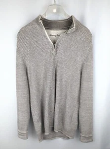 Tommy Bahamas Mens Size Large Beige Knit Pullover Pima Cotton Sweater - Picture 1 of 5