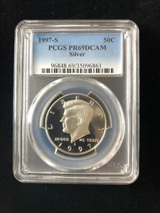 1997 S 50C Silver Kennedy Half Dollar Proof PCGS PR69DCAM - Picture 1 of 2