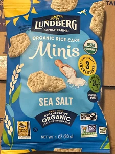 Lundberg Minis Sea Salt Organic Minis Rice Cakes 24 Packs! - Picture 1 of 2