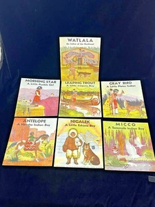 Set of 7 Indian Children's Books,3300 A,C-H, 1935, Platt & Munk, Softcover - Picture 1 of 9