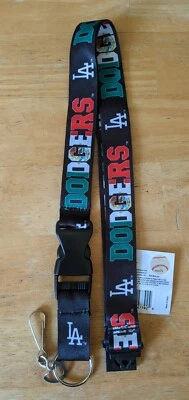 Los Angeles Dodgers Lanyard Key Ring Keychain ID Holder Clip - Image 1 of 2
