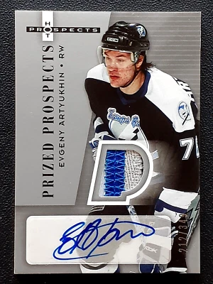EVGENY ARTYUKHIN RC AUTOGRAPH PATCH 2005-06 HOT PROSPECTS NO 268 #212/349 29257 - Image 1 of 2
