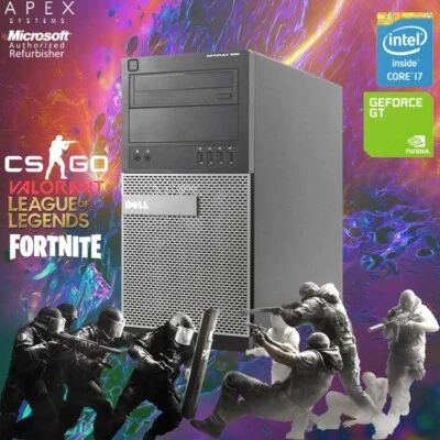 MUST HAVE Gaming Desktop PC 628 GB SSD i7-2600 3.4GHz GT 710 8GB Ram WIFI  - Image 1 of 4