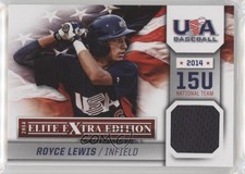 2014 Panini Elite Extra Edition USA Baseball 15U Game Jerseys Royce Lewis #15