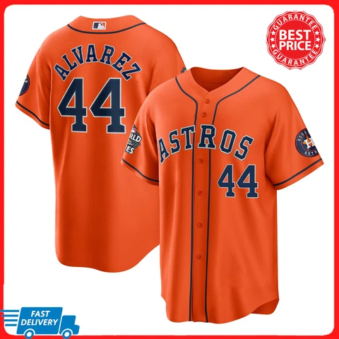 Yordan Alvarez #44 Houston Astros 2022 World Series Orange Jsy Fan Made All Size Cover