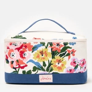 Large Joules Makeup Wash Bag Toiletrie Travel Storage Floral Navy Zip Vanity UK - Picture 1 of 4
