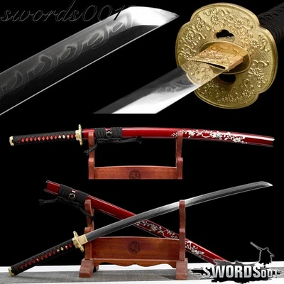 Clay Tempered T10 Steel Handmade Japanese Samurai Katana Full Tang Sharp Sword - Image 1 of 4