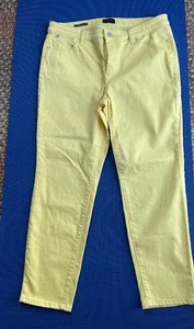 Talbots Slim Fit Ankle Jeans kanariengelb Denim Baumwolle Stretch - 12P - Bild 1 von 3