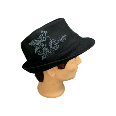 Sombrero Fedora Hard Rock Hotel Chicago Adulto Negro Bordado Auténtico Todo es Uno Foto 1 de 4