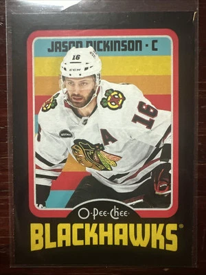 2024-25 OPC O-PEE-CHEE HOCKEY Jason Dickinson RETRO BLACK PARALLEL! #01/100 #76 - Image 1 of 2