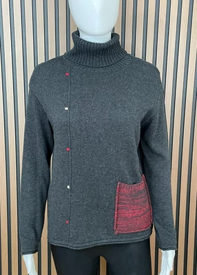 Suéter para mujer Habitat Clothes To Live In XS gris tejido asimétrico artístico Foto 1 de 4