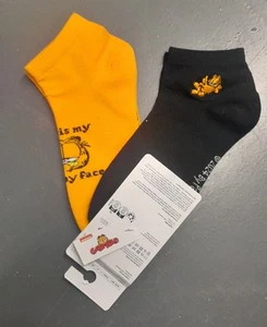 2 x GARFIELD Mens Trainer Liner No Show Sneaker Socks. UK Size 7.5-12.5 - Picture 1 of 3