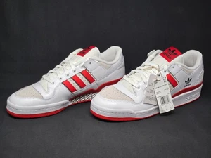 Scarpe Adidas Forum 84 Low ADV Uomo Taglia 11.5 Bianco Rosso Nero Dunk IG7582 NBY - Foto 1 di 11