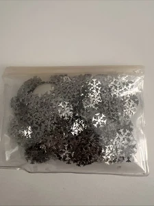 Crate And Barrel Metal Snowflake Table Sprinkles W/ Magnet Silvertone Lot 2 - Picture 1 of 2