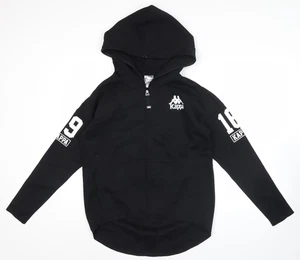 Kappa Men’s Black Full Zip Hoodie M Graphic Logo Sports Jersey - Picture 1 of 12