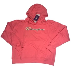 Champion Hoodie Damen Größe Large neu mit Etikett rosa Pullover mit Tasche Spruch Neu mit Etikett - Bild 1 von 4