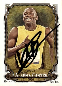 Usain Bolt Signed 2024 Topps Allen & Ginter #208 Trading Card COA Proof Photo 4 - Picture 1 of 9