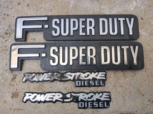 92-97 Ford F Super Duty Front Fender Emblem F2TB-16B114-KA OEM A17 Power Stroke - Picture 1 of 9