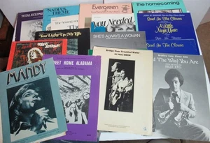 Mixed Lot 25 Vtg 70s Rock Pop Movie Sheet Music Lynyrd Skynyrd Billy Joel Stones - Picture 1 of 15