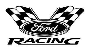 FORD Racing checkered flags logo die cut Vinyl car decal sticker - Picture 1 of 1